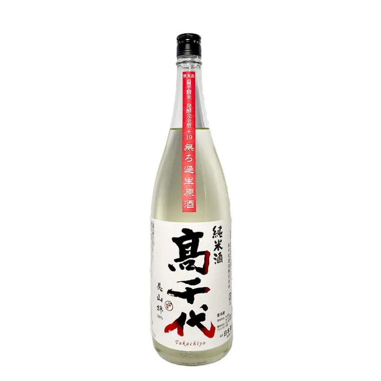 「高千代 純米酒 無濾過生原酒 発酵完全型」のボトル